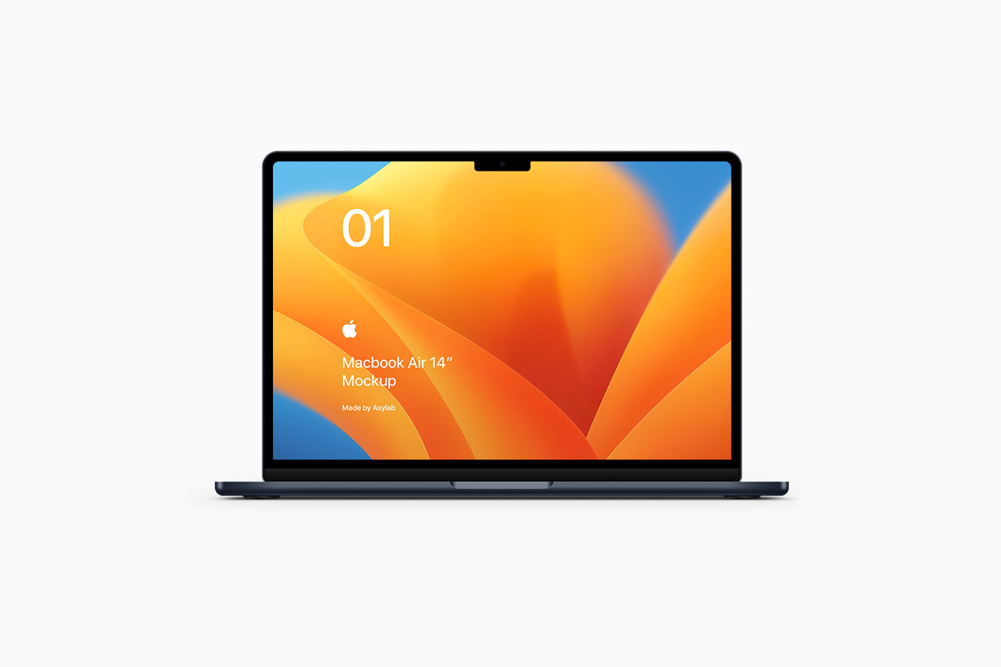 Apple device PSD mockup with clean white background for branding and UI showcase