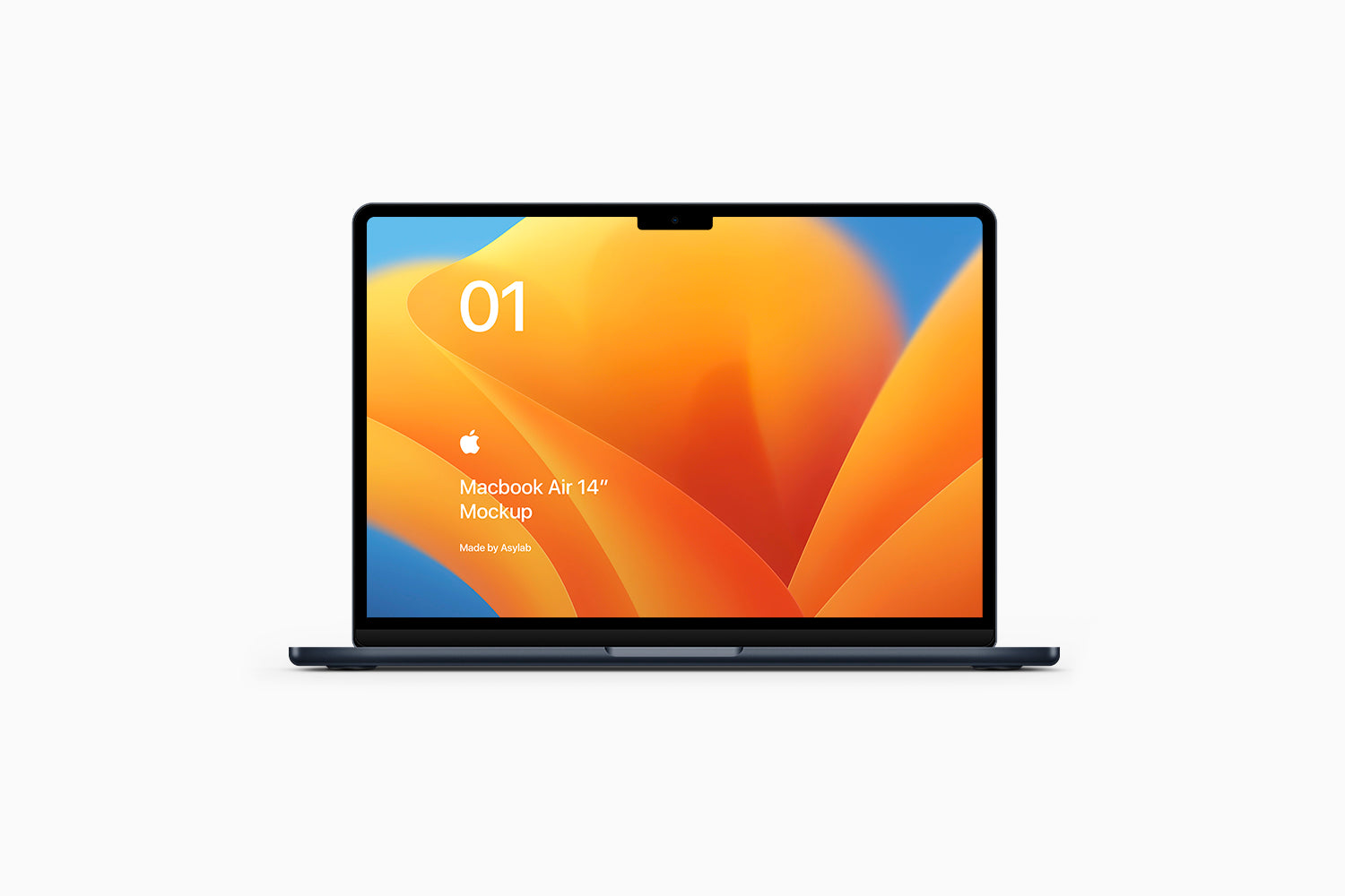 Apple device PSD mockup with clean white background for branding and UI showcase