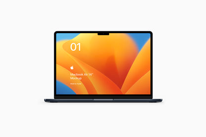 Apple device PSD mockup with clean white background for branding and UI showcase