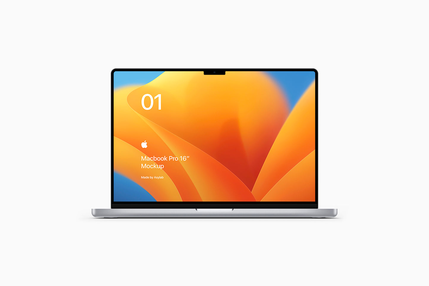 Multi-device Apple PSD mockup layout showing iPhone MacBook iPad and Watch screens