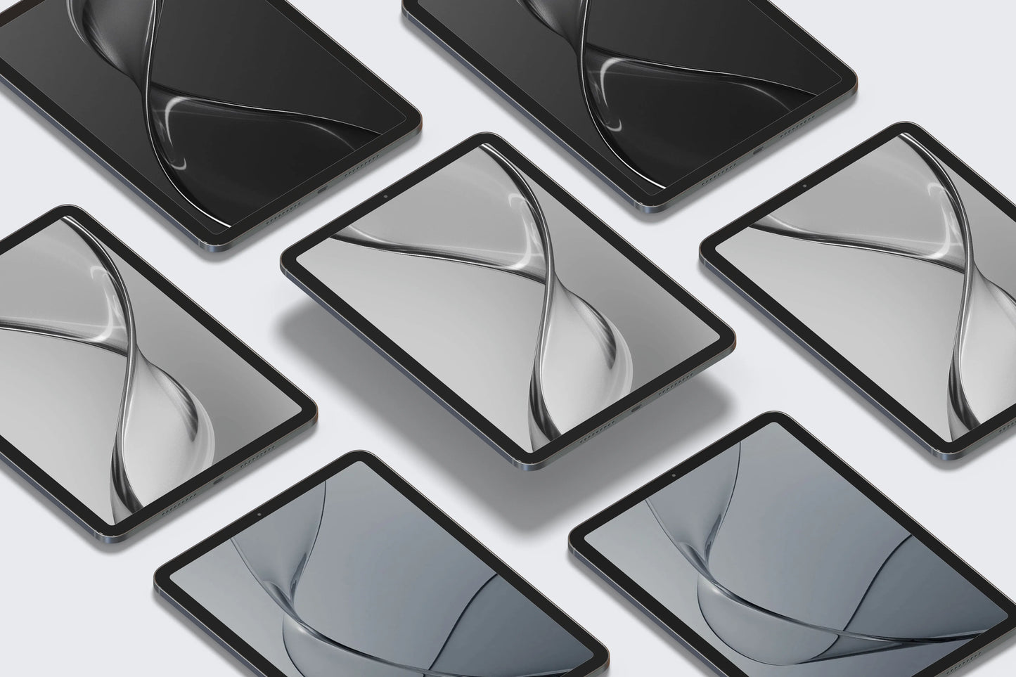 Minimal floating device PSD mockup composition