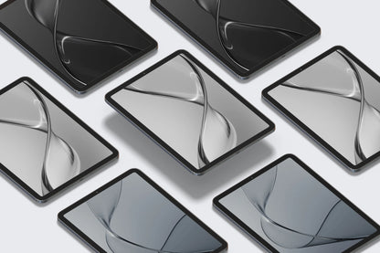 Minimal floating device PSD mockup composition