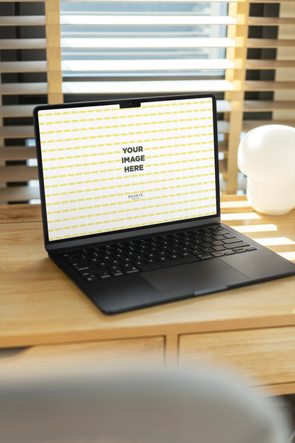 Scandinavian Apple device mockup with cozy textures