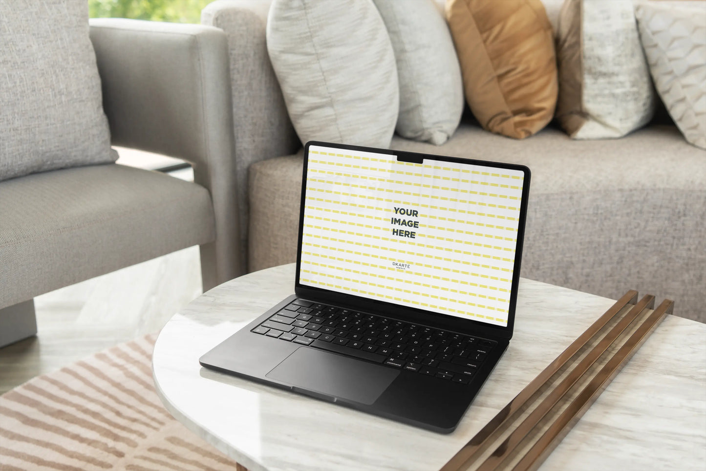 Apple iPhone PSD mockup with natural indoor lighting