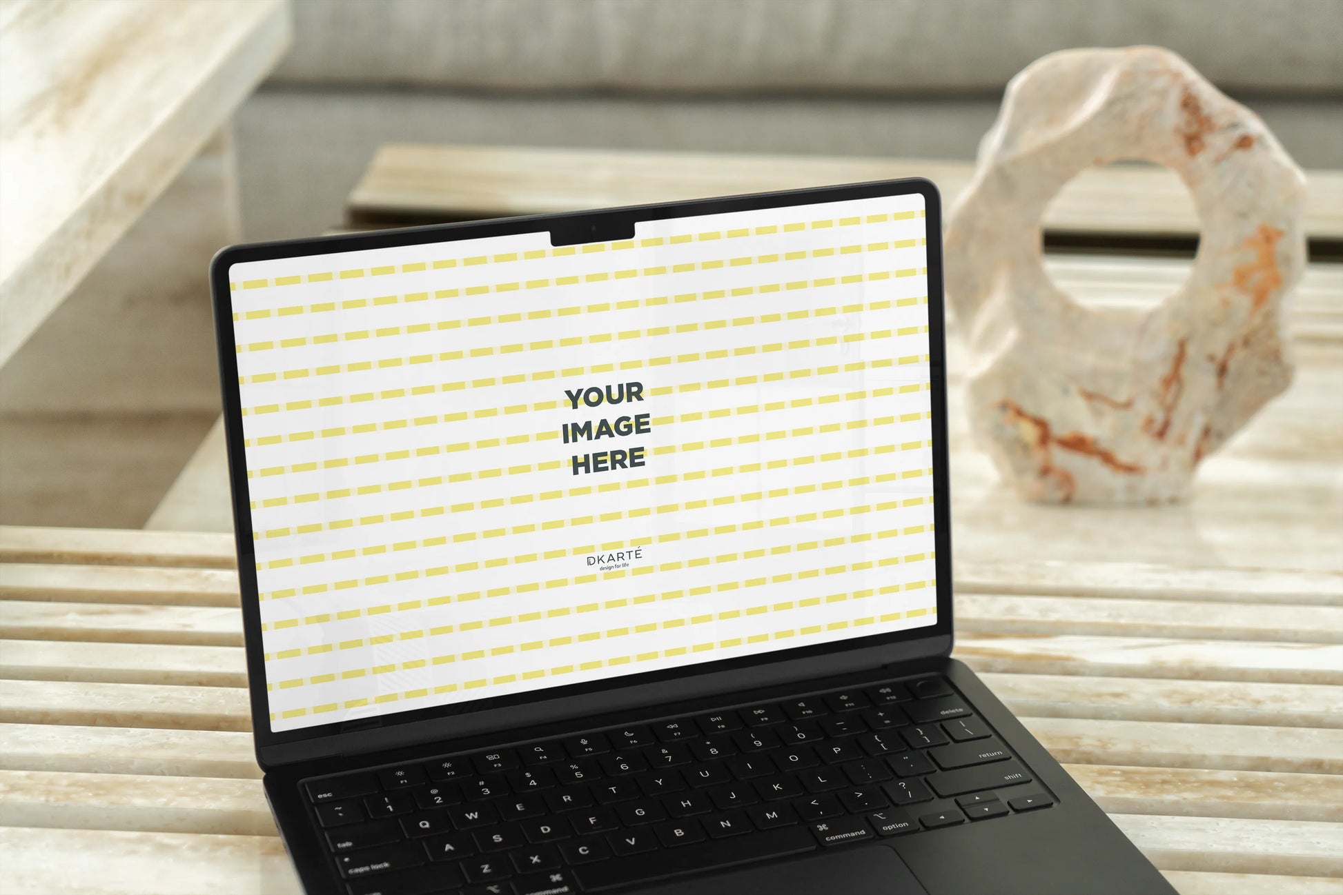 Lifestyle Apple device PSD mockup with modern decor