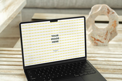 Lifestyle Apple device PSD mockup with modern decor