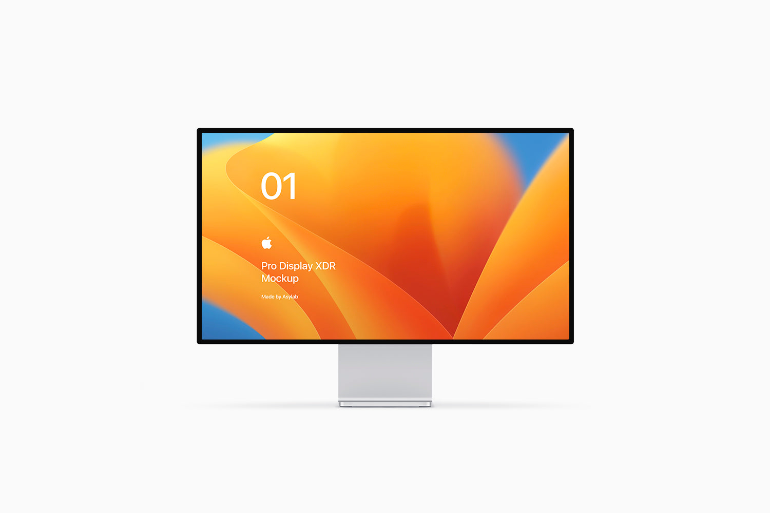 Pro Display XDR vertical screen PSD mockup with clean background