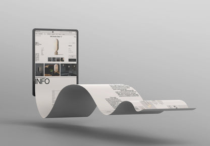 Long scroll UI mockup for e-commerce product page display