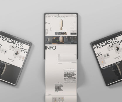 UI design mockup featuring continuous tablet screen flow