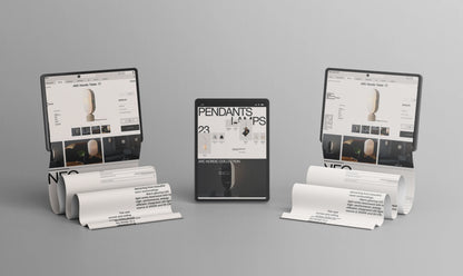 Minimal iPad mockup with extended app screen scroll effect