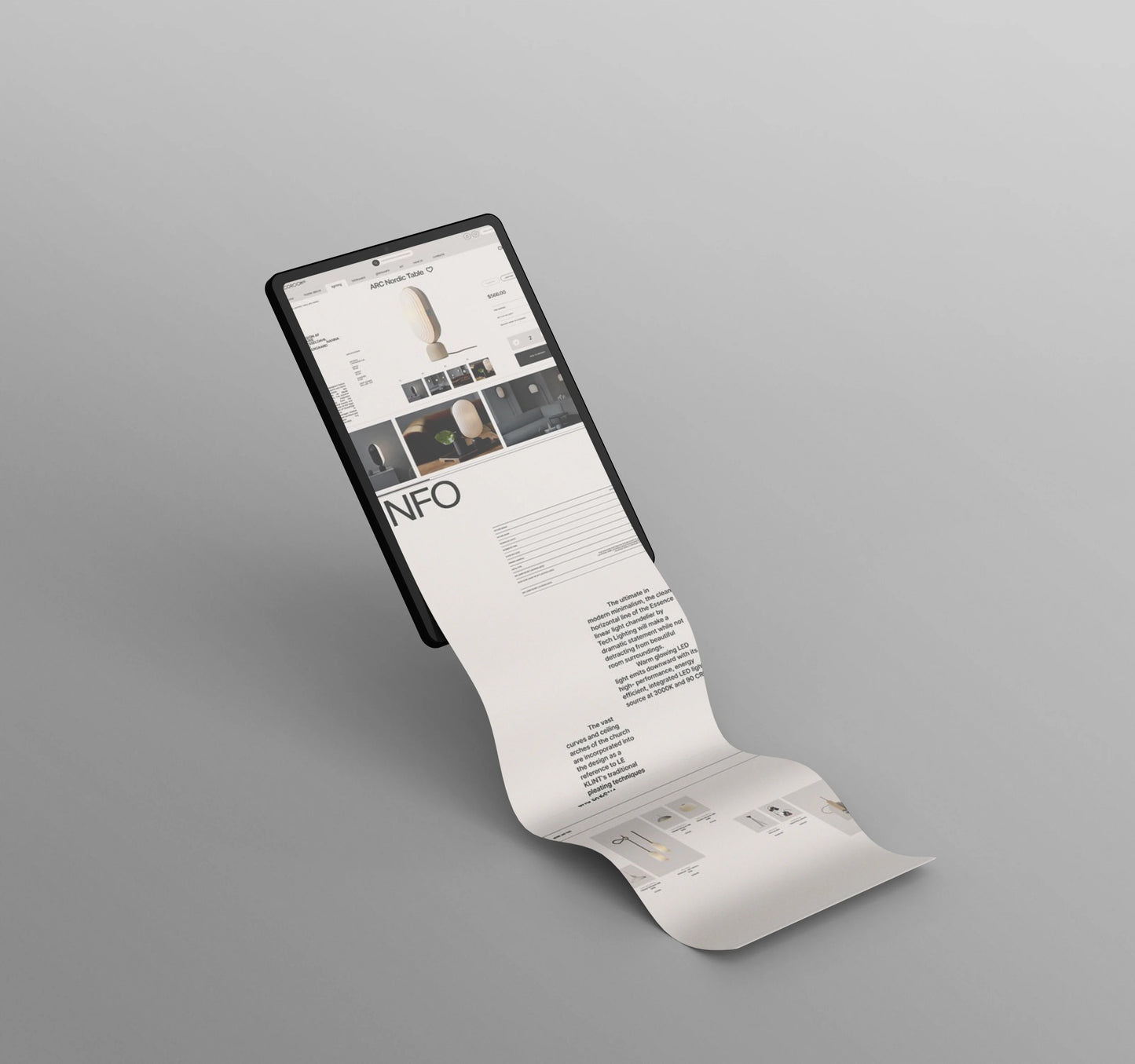 Scroll tablet mockup for showcasing mobile and web UI design