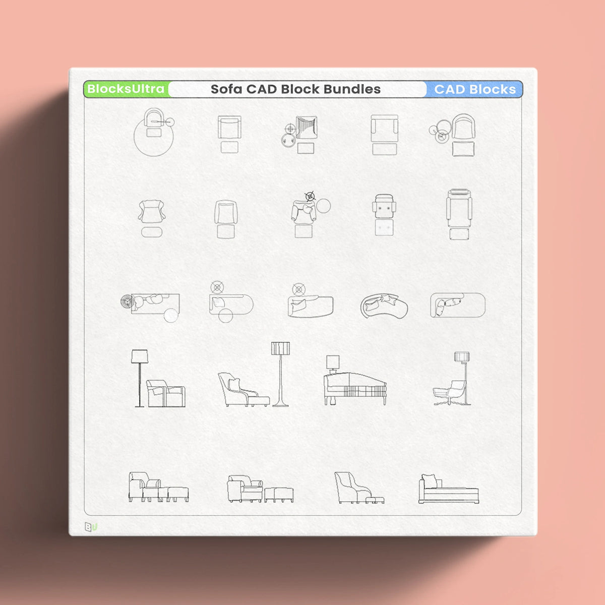 Modular Seating Autocad Block Sofa CAD Block Bundles – Lobby & Modular Layout Plans – Blocks Ultra
