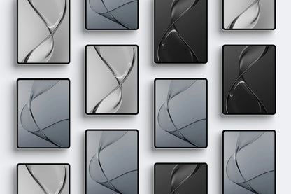 Dark UI tablet PSD mockup with minimal background