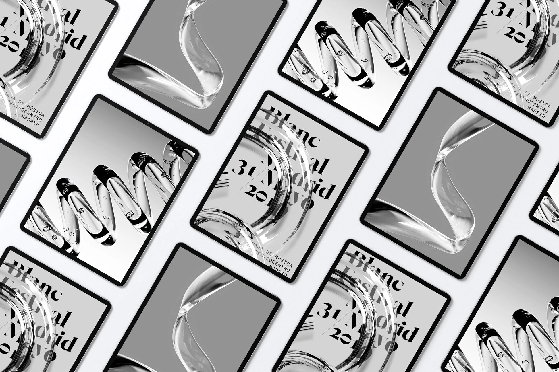 Floating tablet PSD mockup with minimal modern shadows