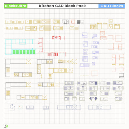 Detailed CAD cooktop blocks with gas, electric, and induction units for precise kitchen appliance layout drawings