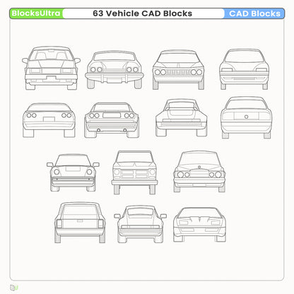Police vehicle CAD blocks for urban and traffic planning