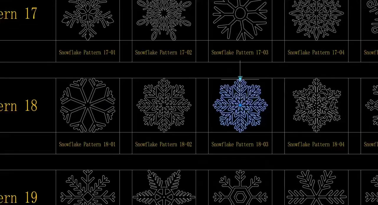 Overview video of snowflake dynamic CAD block bundle in AutoCAD
