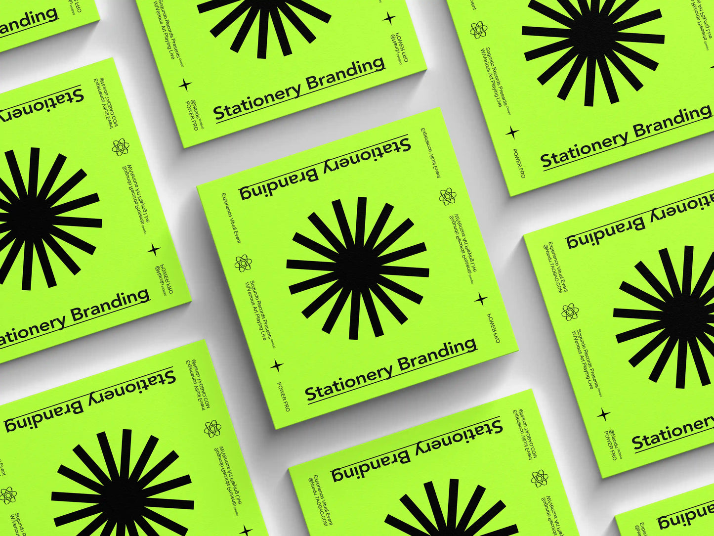 Square editorial cover mockup displayed in structured grid layout for branding and print design